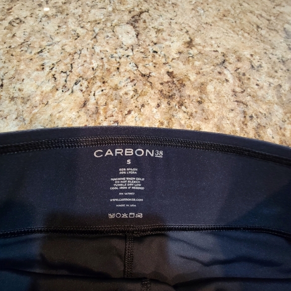 Carbon38 High Rise Biker Short inTakara Shine Black Women's Size Small - Picture 9 of 9